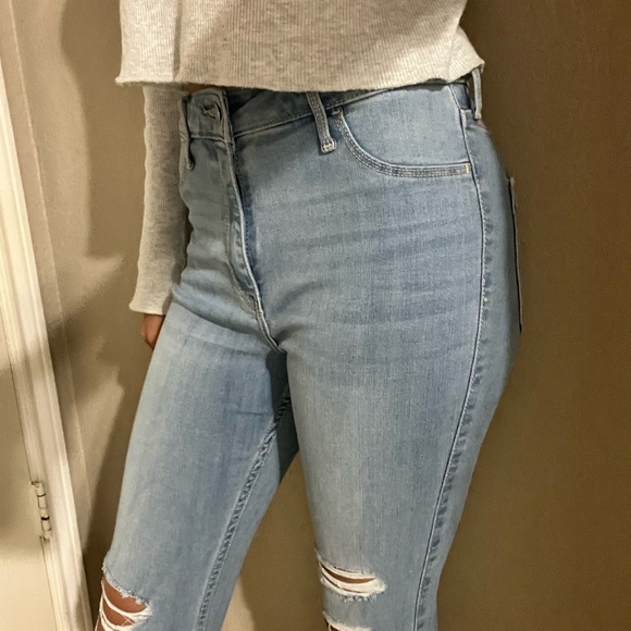 Hollister Blue Skinny Jeans Classic Denim Style - Picture 5 of 6